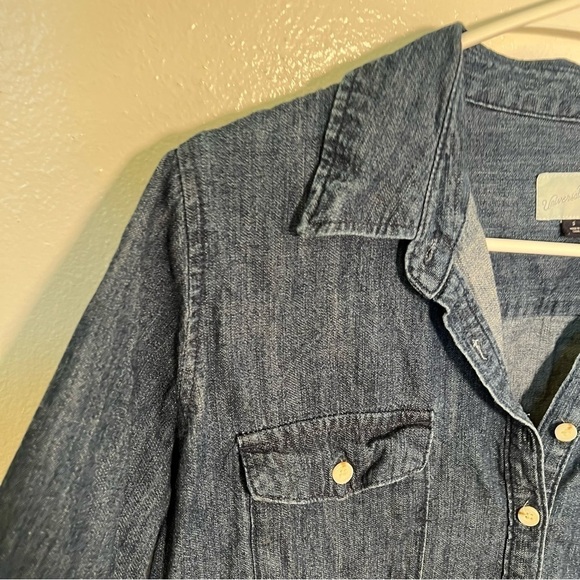 Universal Thread Denim Shirt Dress Dark Wash - Picture 7 of 13